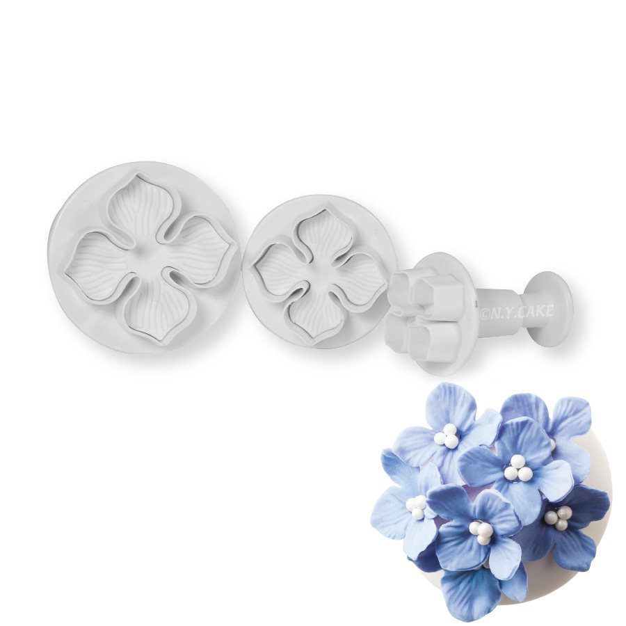 NY Cake Hydrangea Plunger Cutter 3pc Cake Decor & Baking Supplies
