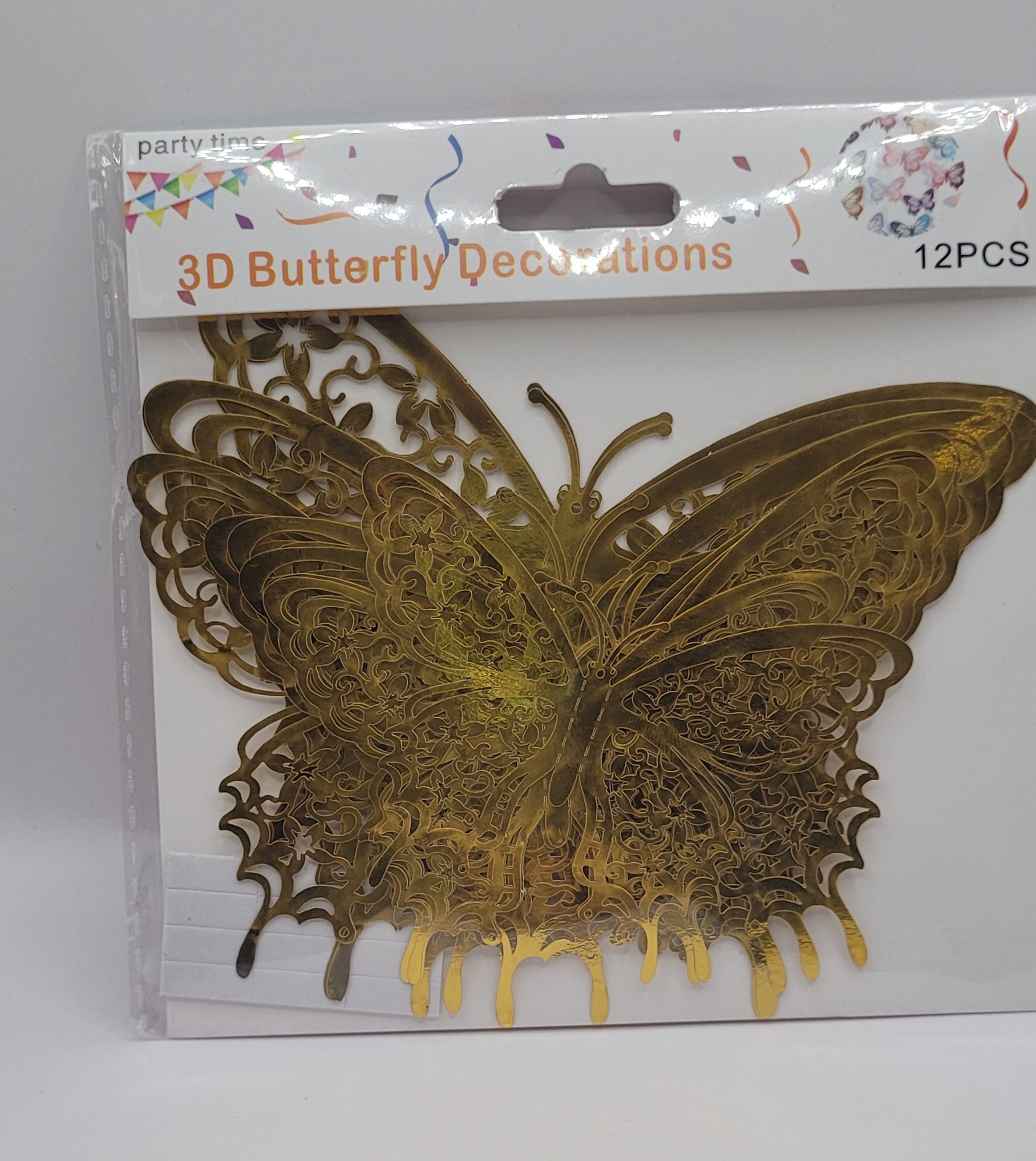 Butterfly Topper 12pc - Pattern 3 - Cake Decor & Baking Supplies